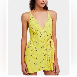 Free People Tango at Night yellow floral romper